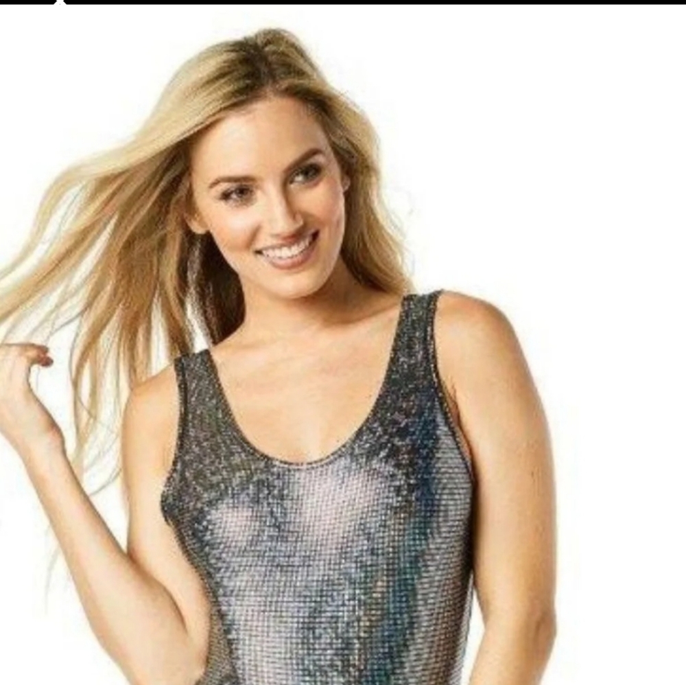 Zumba Silver  bodysuit M